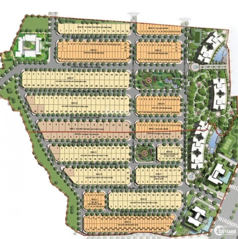 Bán nền biệt thự hưng phú, đường liên phường, tp thủ đức gần global city. dt 10x18.5m giá 73tr/m2
