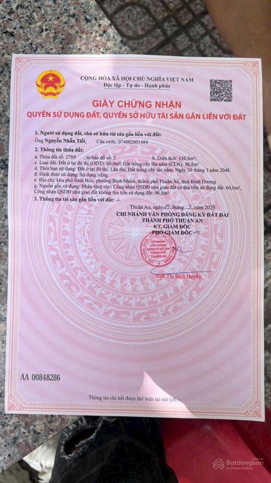 Đất mặt tiền bình nhâm, dt 7.5x21m sẵn 60m2 tc, đường 4m xe tải, shr giá chỉ 3.95 tỷ