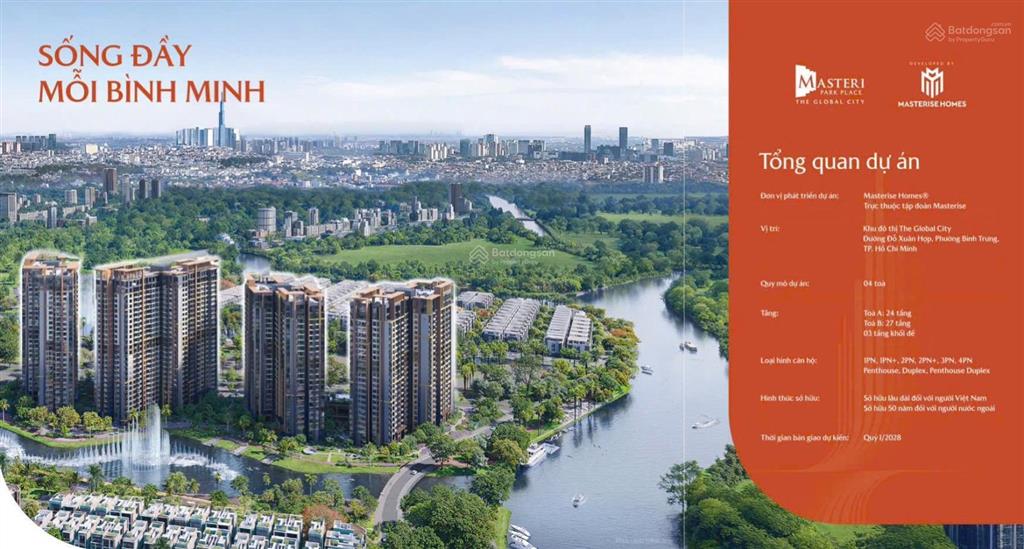 Căn hộ ct5 the global city, masterise homes giá cực tốt chỉ từ 125 triệu/m2