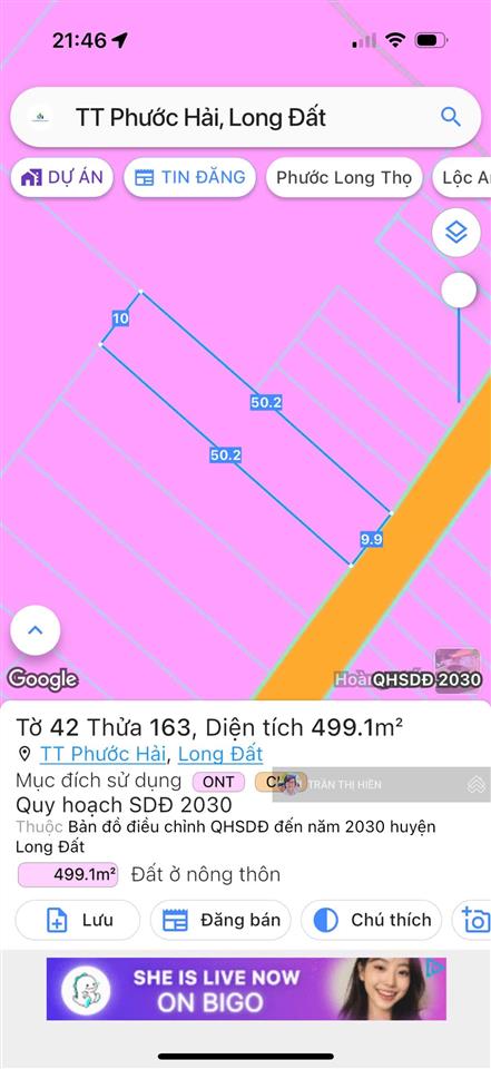 Vườn xoài thị trấn phước hải  gần biển phước hải  10x50m  đã xây rào cổng kiên cố