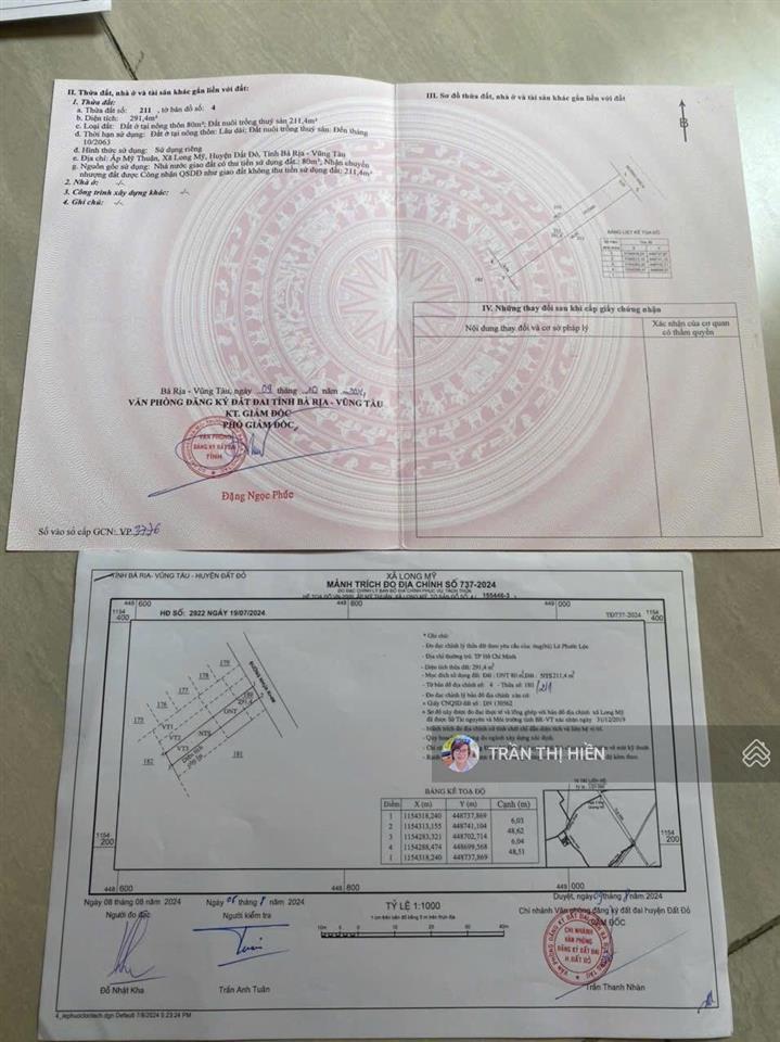 Mặt tiền tôn thất thuyết  thị trấn phước hải  cách biển 1.5km 6x50m  291m2 sẵn 80m2 tc