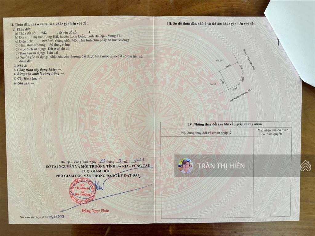 Bán nhà lô góc 2 mặt tiền điện biên phủ  tái định cư long hải  cách biển chỉ 2km 10.8m x 11m