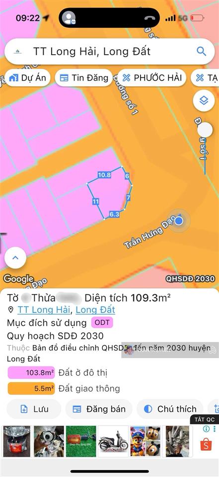 Bán nhà lô góc 2 mặt tiền điện biên phủ  tái định cư long hải  cách biển chỉ 2km 10.8m x 11m