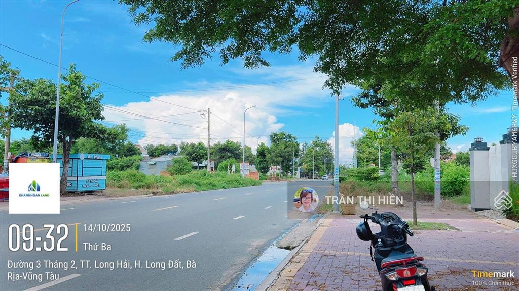 Mặt tiền đường 3/2 trung tâm thị trấn long hải  brvt  dt 148,6m2  5x30m full thổ cư