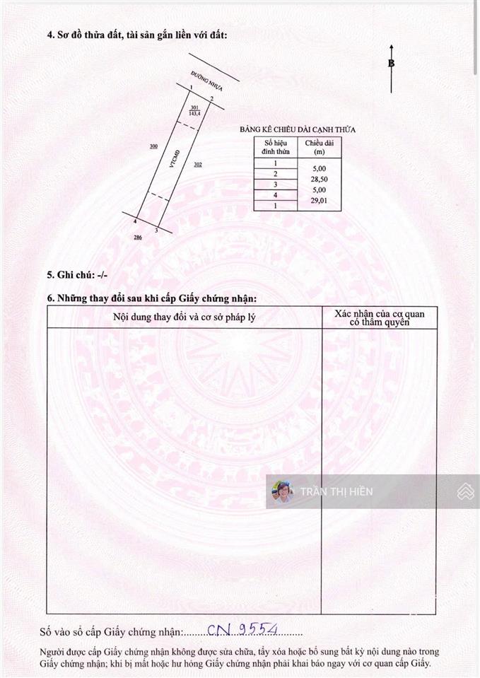 Còn lô liền kề thị trấn phước hải gần biển  5x24m 143,4m² 80m² tc, giá 1tỷ250tr/lô tl