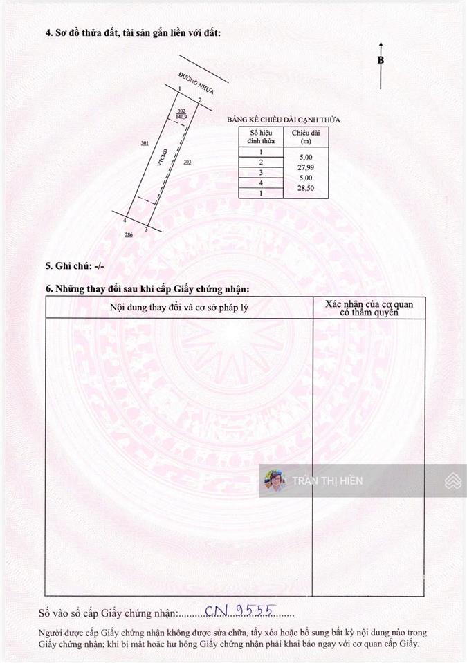 Còn lô liền kề thị trấn phước hải gần biển  5x24m 143,4m² 80m² tc, giá 1tỷ250tr/lô tl