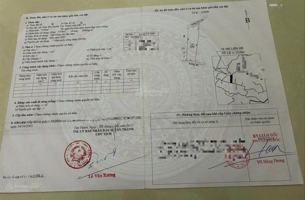 Bán 5307m2 châu pha, tp. phú mỹ, đất 2 mặt tiền