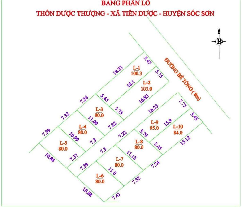 Chính chủ tiên dược gần đường đại lải  nội bài chỉ 150m