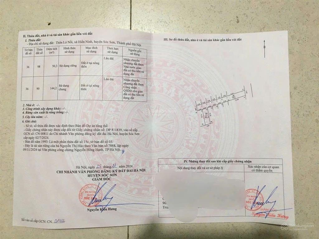 Bán đất đẹp tại lò nồi, hiền ninh, sóc sơn, hà nội