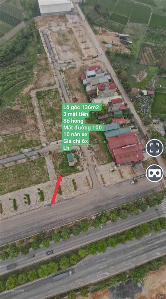 Bán lô góc siêu đẹp mặt đường trục chính đô thị mê linh rộng 100m, hè rộng 20m. đấu giá tam đồng