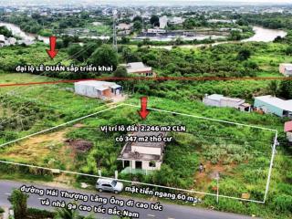 Chính chủ bán 2246m2 đã có 347m2 thổ cư, mặt tiền đường, hải thượng lãn ông, hàm thuận bắc