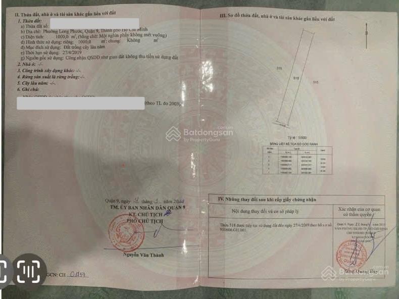 Bán đất vườn chỉ 6tr/m2 long phước, q9 cũ