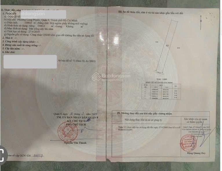 Bán đất vườn chỉ 6tr/m2 long phước, q9 cũ