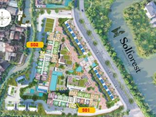 Bán căn hộ 1pn, 1wc tại sol forest ecopark, 1,85 tỷ, 30m2, view đẹp, văn giang, hưng yên