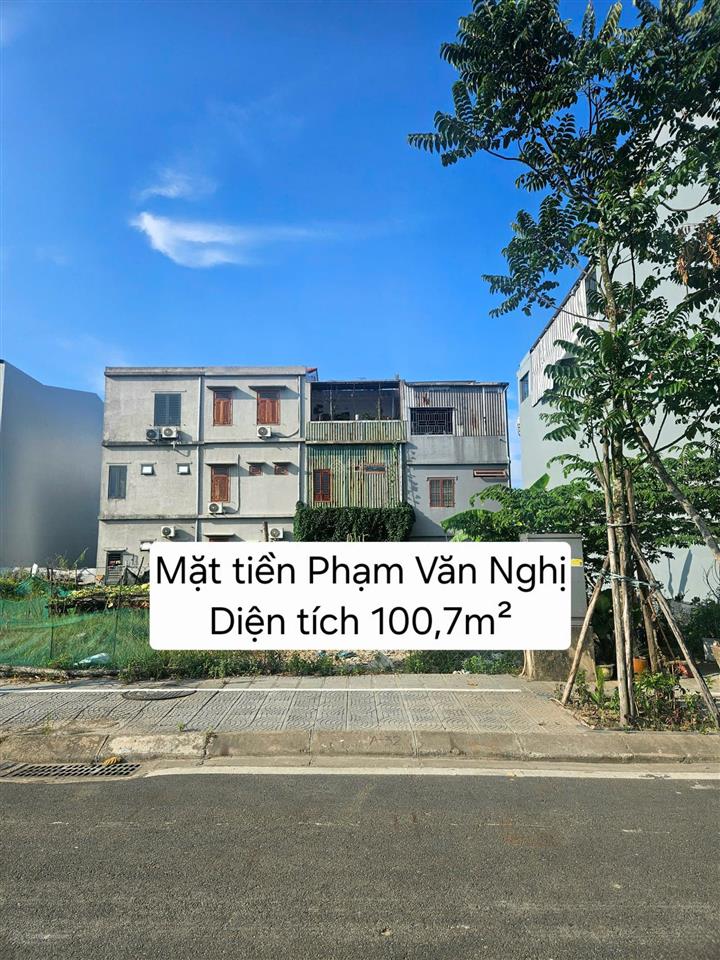 100m2 mặt tiền phạm văn nghị, đối lưng tản đà kqh hương sơ