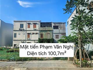 100m2 mặt tiền phạm văn nghị, đối lưng tản đà kqh hương sơ