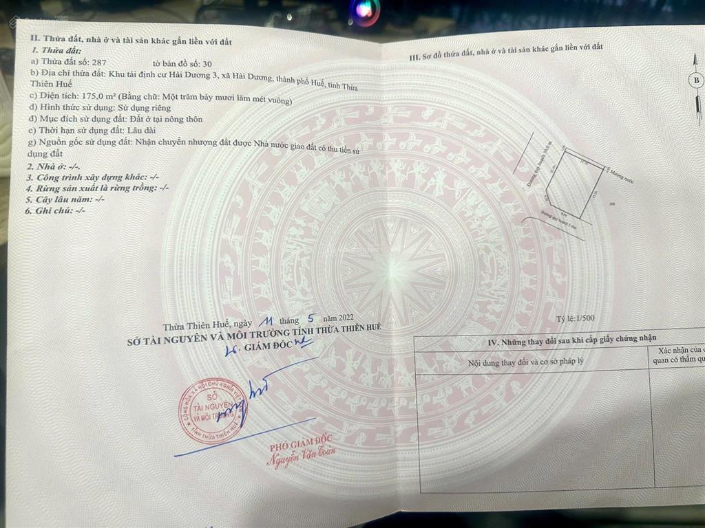 Lô góc kqh hải dương. cách biển, cầu vượt biển thuận an 800m