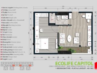 Qũy căn bán căn(123 ngủ 2wc ), nhà đẹp, nội thất xịn, sẵn sổ đỏ tại tòa ecolife tú  0981 960 ***