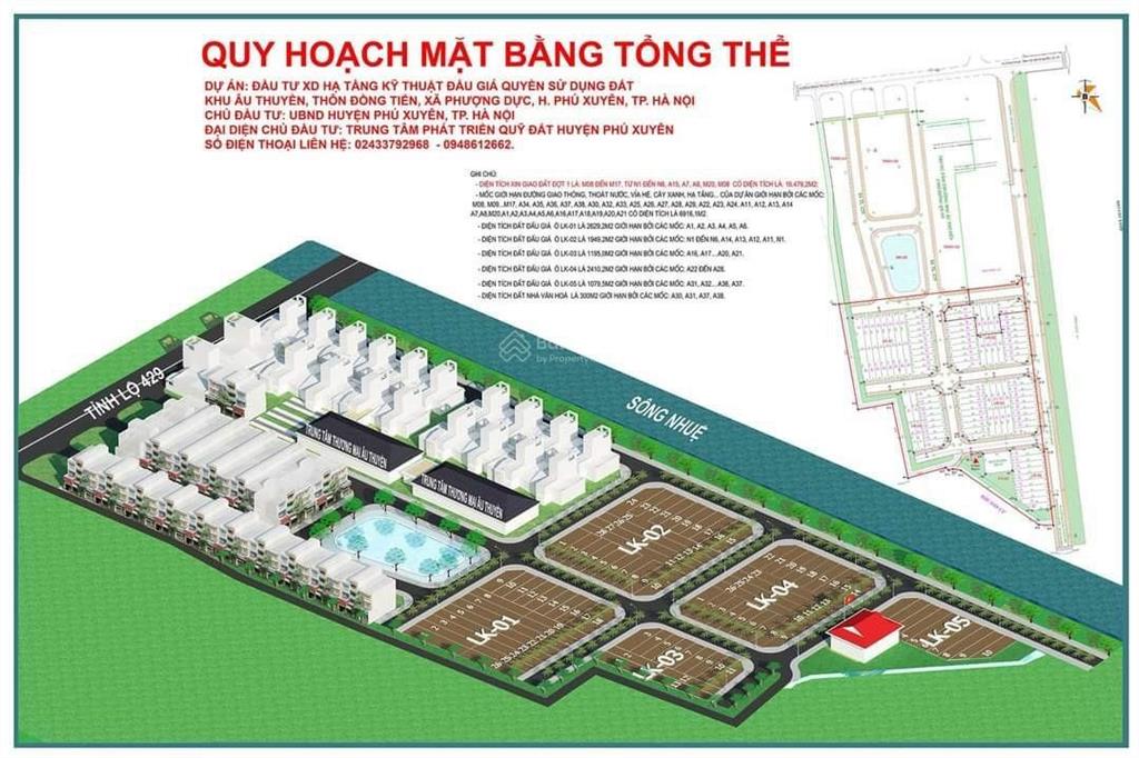 Bán đất đấu giá âu thuyền, xã phượng dực, hà nội.