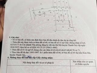 Bán lô đất kim lâm kim bài thanh oai dt 56m