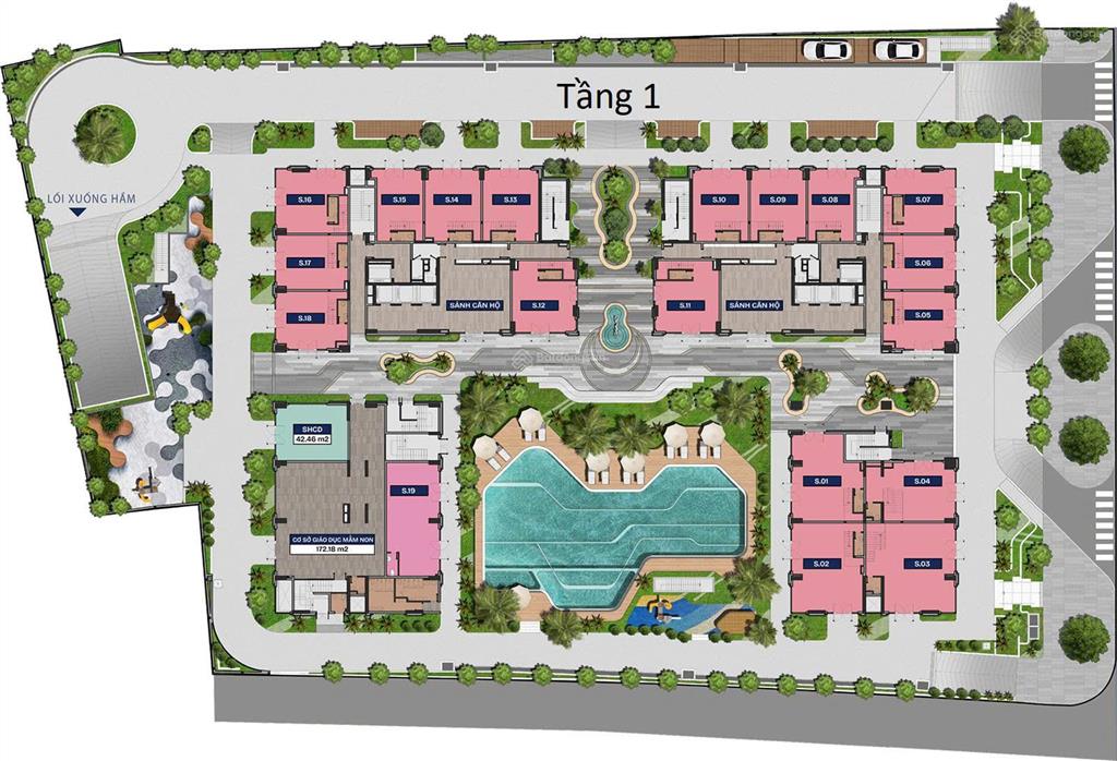 Bán shophouse happy one sora 1 trệt 2 lầu. chiết khấu 19%, cam kết thuê lại 2 năm 480tr