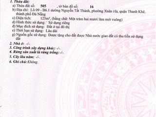 Bán 2 lô đất tại 991  993 nguyễn tất thành, xuân hà, thanh khê, đà nẵng