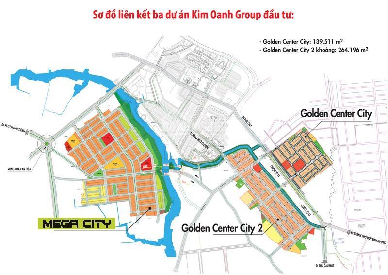 Đất trung tâm thành phố bến cát dự án mega city 1 cầu đò ngay chợ bến cát mặt tiền đường hùng vương