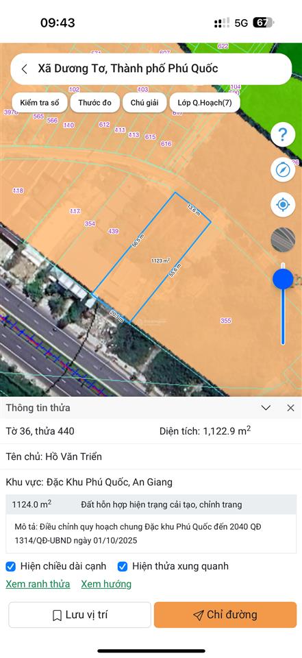 Bán 1.120,7m2 siêu hiếm 2 mặt tiền mặt dương đông, cách biển bãi trường 700m