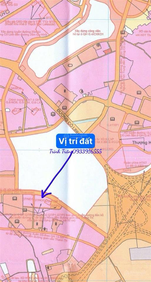 Bán đất đấu giá cự khối, long biên 65m2 mặt tiền 5m, đường 2 ô tô tránh giá đầu tư