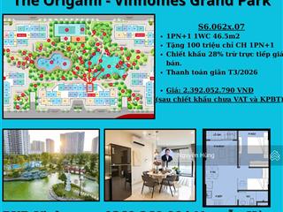 Hot deal nhà mới 100% mua trực tiếp cđt 1pn+1 view vườn nhật quà tặng lộc vàng 100 triệu