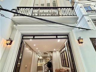 Nhà 4 tầng xây mới mặt ngõ thông hồ sen  chợ hàng