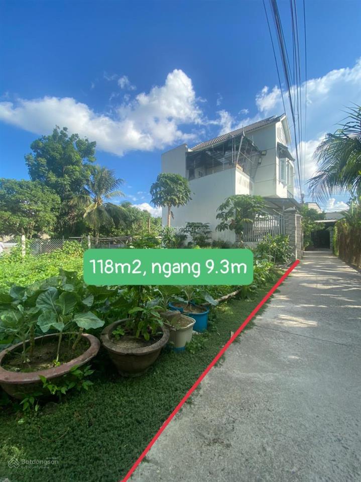 Bán đất 118m2, ngang 9.3m xã diên thạnh, giá 1.18 tỷ, cách ubnd diên khánh 450m. đường 3 m