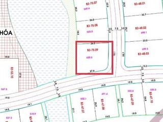 Bán lô Góc BT 2MT FPT (view sông Cổ Cò , Sân Gofl) DT 620m2 ngang 18m giá 60tr/m2
