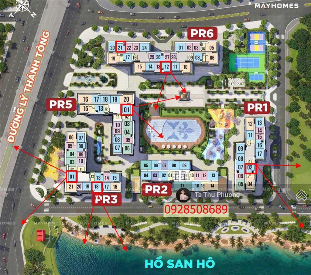 Quỹ căn 2pn 2vs giá tốt view đẹp chính chủ gửi bán tại tòa paris, 0928 508 ***