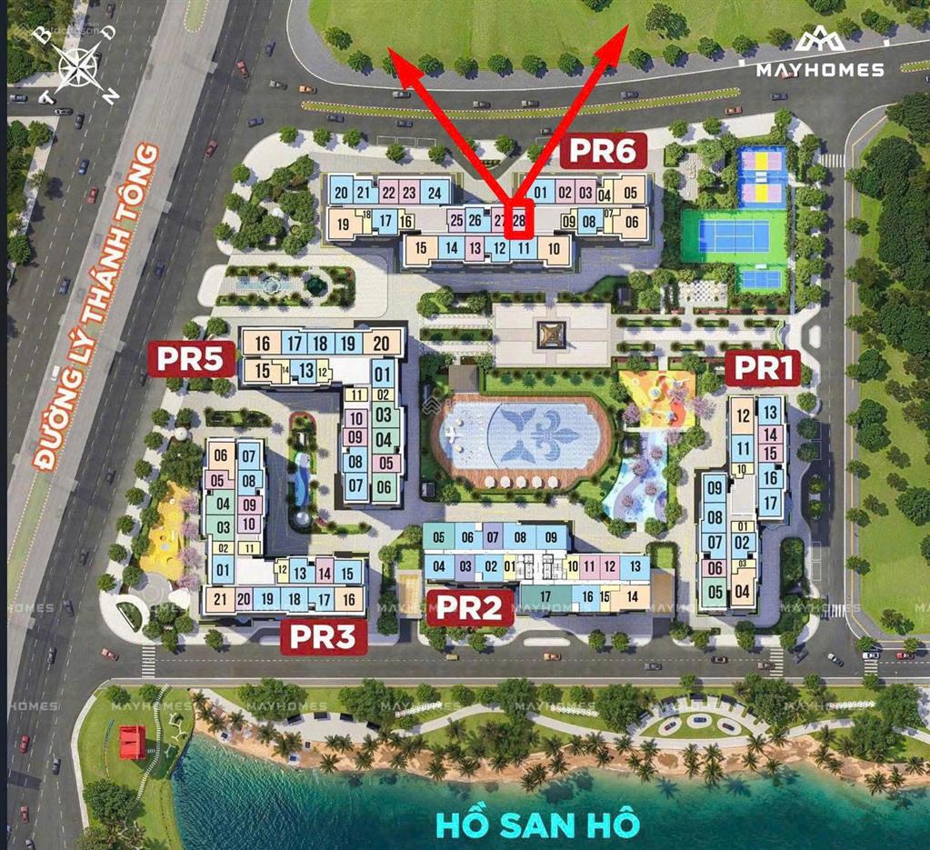 Bán căn hộ 1pn cực hiếm thiết kế 2 ban công thông nhau tòa pr6, vinhomes ocean park 1
