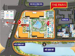 Bán căn hộ 1pn dt 43m2, tòa paris tầng thấp vừa, view nội khu, giá tốt.  0928 508 ***