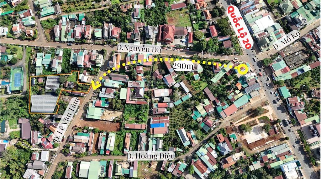 Cần bán lô đất lớn đường lê văn tám, tại trung tâm thị trấn di linh