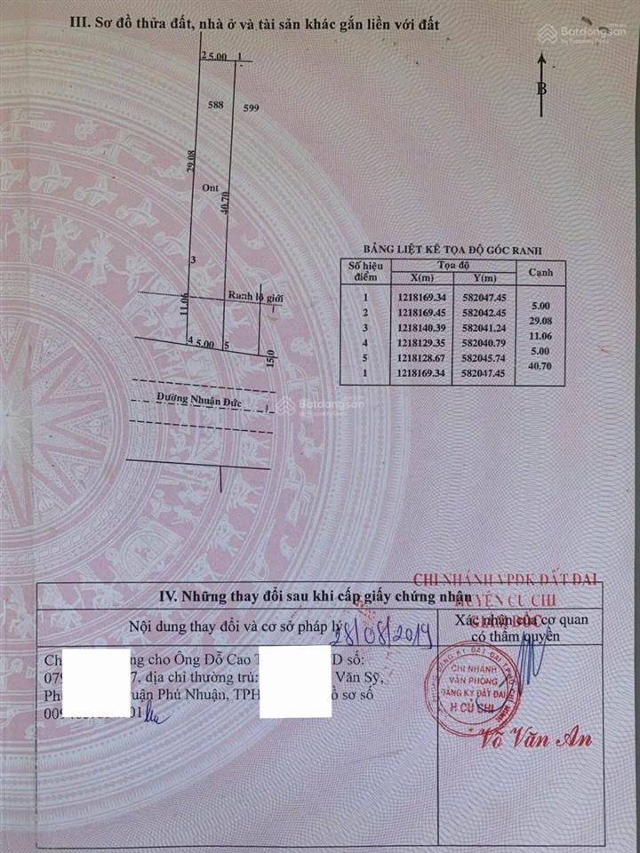 Chủ ngộp hạ giá 500tr bán 200m2 đất mặt tiền đường nhuận đức, xã nhuận đức, củ chi, giá 2.5 tỷ