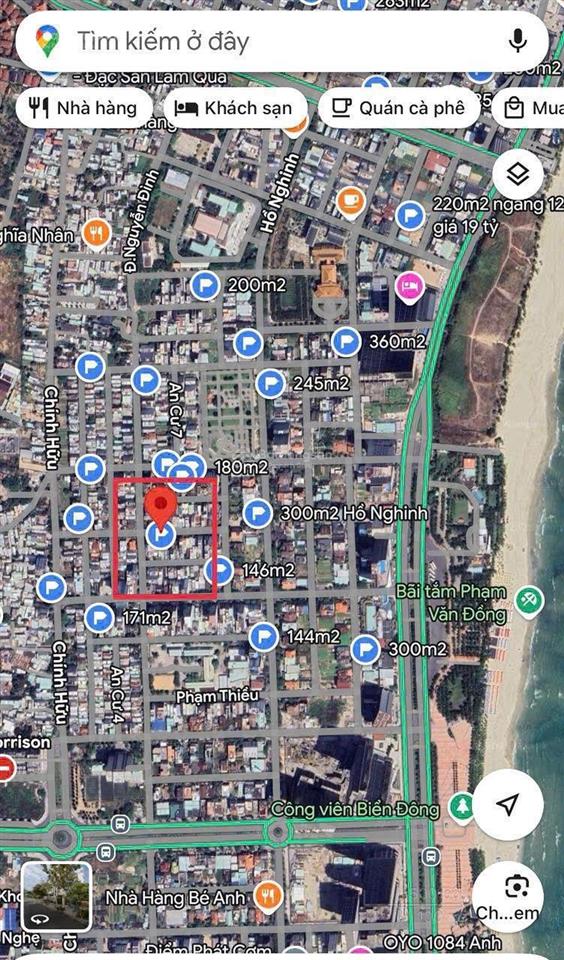 Bán lô đất biển dt 180m2, ngang 10m đường 7m5, sát hồ nghinh