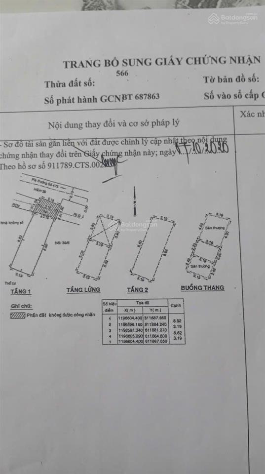 Nhà 1t  1 lửng  1l 30m² (3.3mx9.6m) hẻm đường số 475 đỗ xuân hợp, p. phước long b, chỉ 3tỷ890