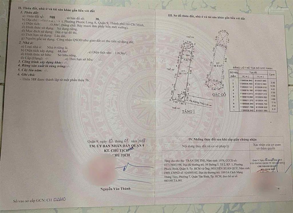 Nhà 76m² (4mx20m) hxh đường thủy lợi , p. phước long a, q9  chỉ 4tỷ7