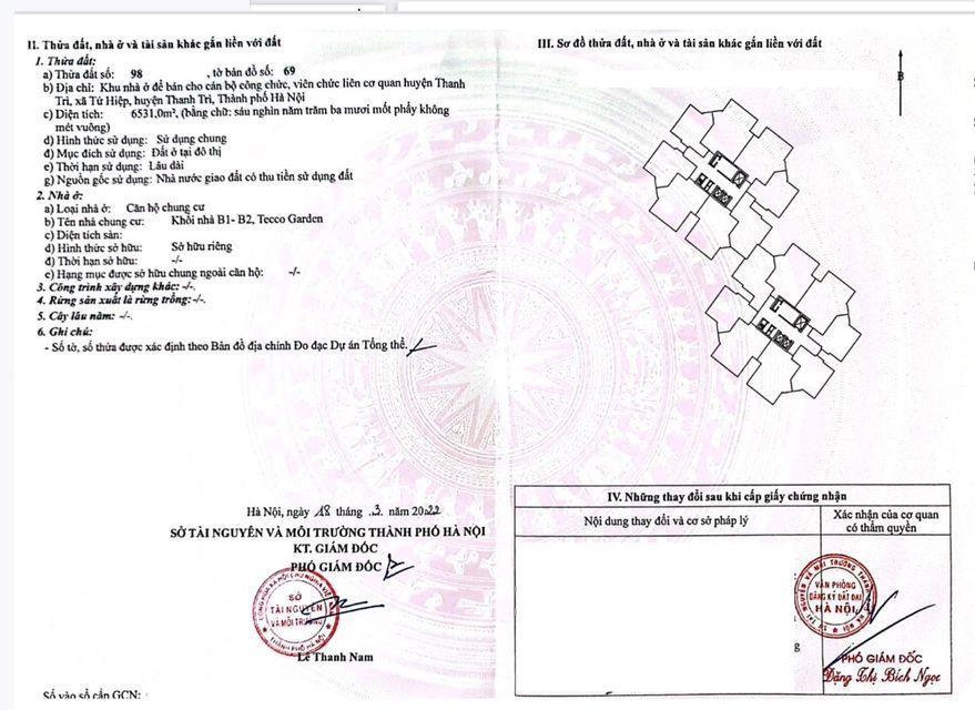 Cần bán gấp căn hộ 4pn  148m2 tecco garden, cam kết giá tốt nhất thị trường, cc 0961 745 ***