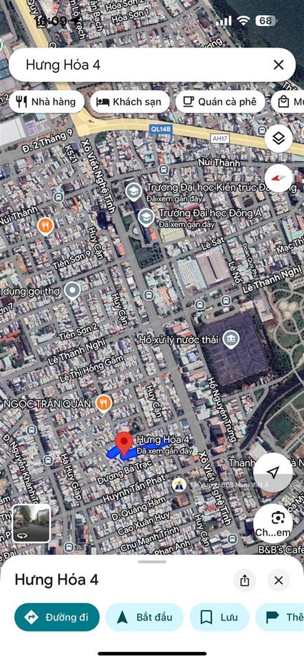 Bán 150m2 đất xây cao tầng đường hưng hoá 4, hoà cường nam