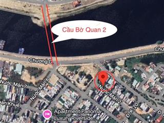 Bán lô biệt thự đường nước mặn 2  cách sông 50m  khu nam việt á