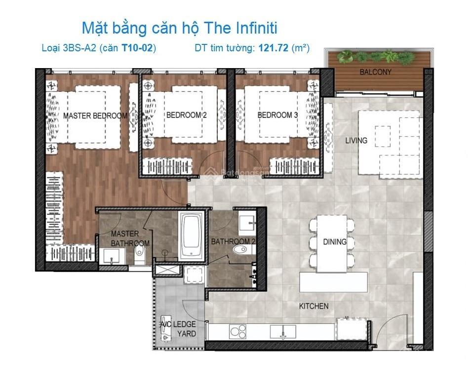 3pn infiniti vừa view sông & nội khu chỉ 11 tỷ