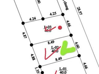 Chính chủ cần tiền bán lô đất 40m2 tại trung châu, đan phượng, mặt tiền 4,66m, đường oto tránh