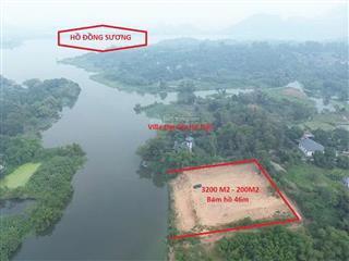 Đất bám hồ đẹp! giá rẻ! cách big c hn chỉ 35km, chỉ 11.xx tỷ, có 3200m2, 200ont, mặt bám hồ 46m.