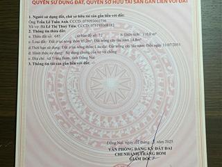 Big sale black friday. bán trước 2 sổ đất sông trầu. gần chợ sông trầu