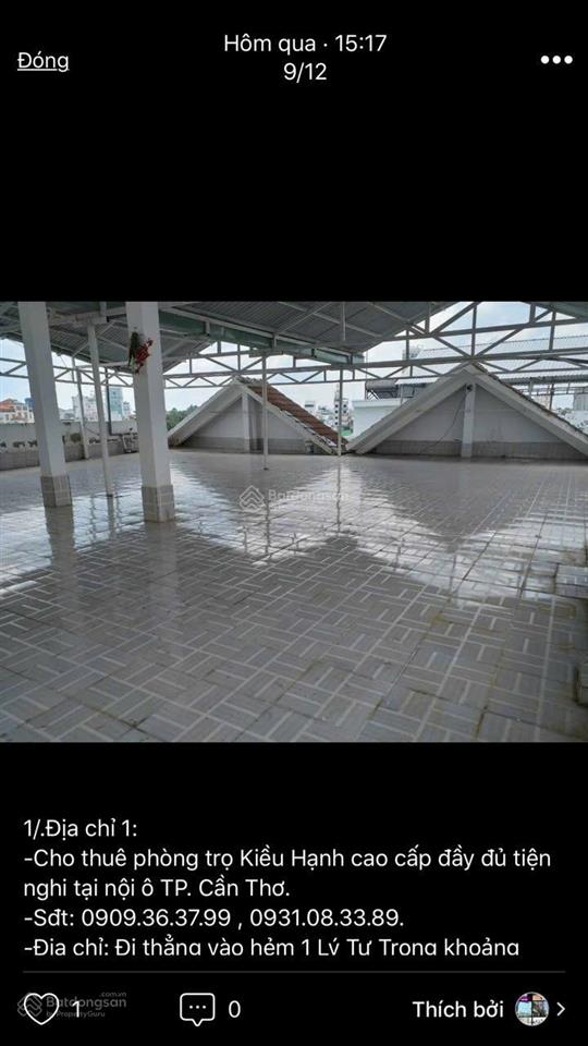 Cần bán nhà trọ cao cấp có 46 phòng tại 162/119 nguyễn việt hồng, qnk, tpct