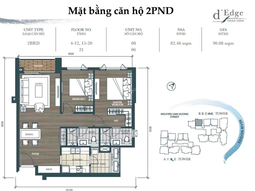 Bán cc 90,08m2 tại d'edge thảo điền, q2, hcm giá cực chất 13,5 tỷ